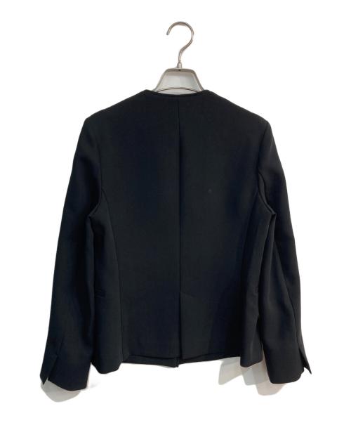 NOLLEY'S sophi（ノーリーズソフィー）NOLLEY'S sophi (ノーリーズソフィー) 撥水ダブルクロスノーカラージャケット　4-0030-2-05-051 ブラック サイズ:36の古着・服飾アイテム