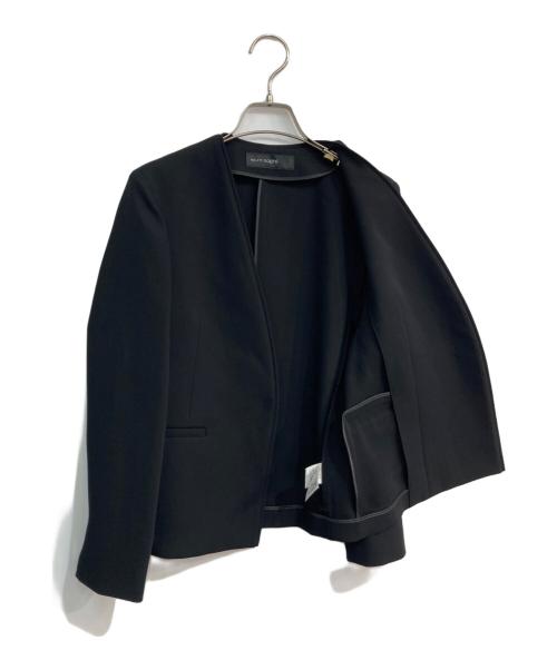 NOLLEY'S sophi（ノーリーズソフィー）NOLLEY'S sophi (ノーリーズソフィー) 撥水ダブルクロスノーカラージャケット　4-0030-2-05-051 ブラック サイズ:36の古着・服飾アイテム