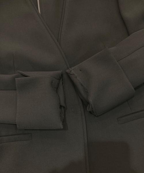 NOLLEY'S sophi（ノーリーズソフィー）NOLLEY'S sophi (ノーリーズソフィー) 撥水ダブルクロスノーカラージャケット　4-0030-2-05-051 ブラック サイズ:36の古着・服飾アイテム