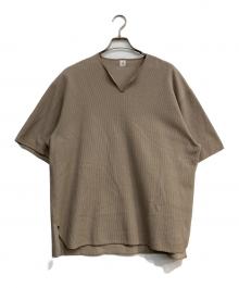 blurhms ROOTSTOCK（ブラームスルーツストック）の古着「Rough&Smooth Thermal Over-neck」｜ベージュ