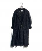 ANDREA&Co.アンドレアアンドコー）の古着「VALENTINA GOLD BUTTON LACE COAT　anmi-YK23F17」｜ブラック