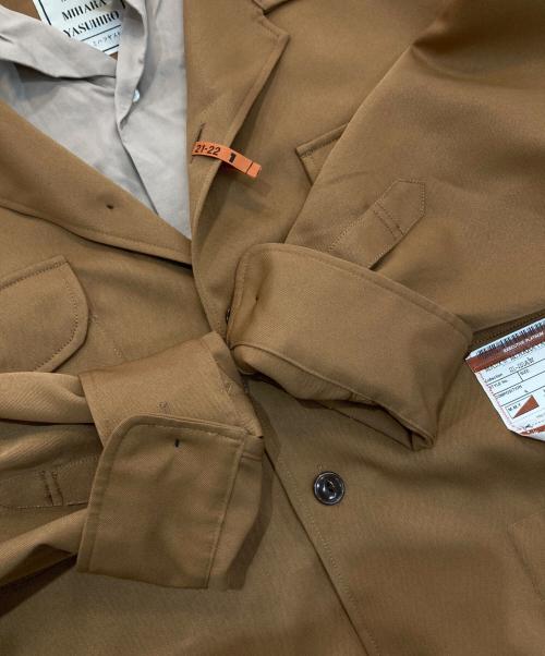 Maison MIHARA YASUHIRO（メゾン ミハラ ヤスヒロ）Maison MIHARA YASUHIRO (メゾン ミハラ ヤスヒロ) Double Layered Work Shirt　A07SH077 ブラウン サイズ:46の古着・服飾アイテム