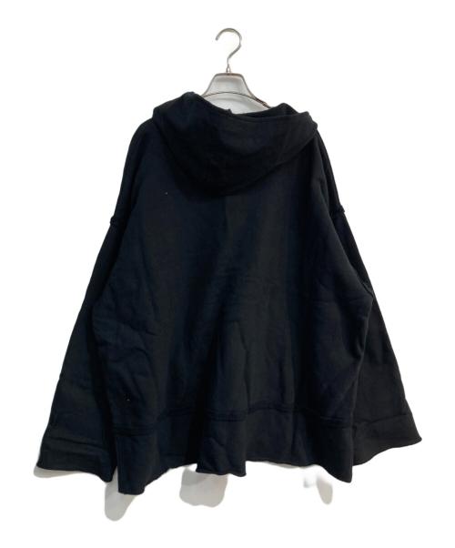 KAPITAL（キャピタル）KAPITAL (キャピタル) Vネック カットオフ スリーブ オーバー サイズ スウェット パーカー　EK-680 ブラック サイズ:3の古着・服飾アイテム