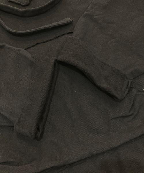 KAPITAL（キャピタル）KAPITAL (キャピタル) Vネック カットオフ スリーブ オーバー サイズ スウェット パーカー　EK-680 ブラック サイズ:3の古着・服飾アイテム