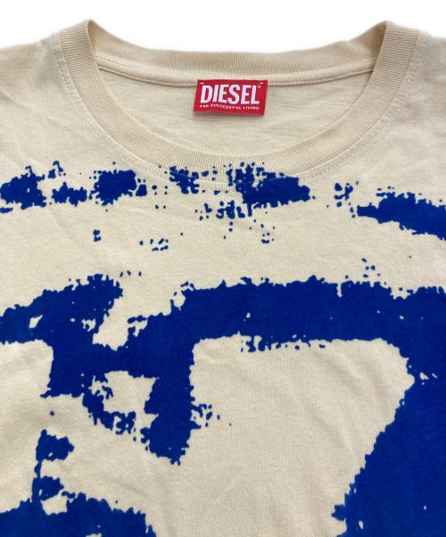 DIESEL（ディーゼル）DIESEL (ディーゼル) クルーネックTシャツ イエロー×ブルー サイズ:XXLの古着・服飾アイテム