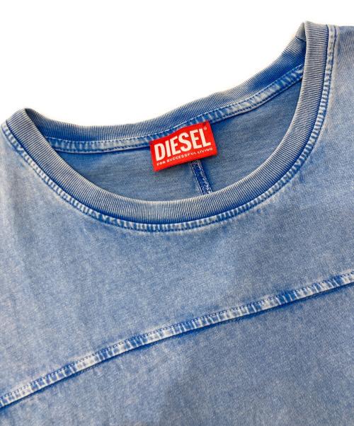 DIESEL（ディーゼル）DIESEL (ディーゼル) クルーネックTシャツ ブルー サイズ:XLの古着・服飾アイテム