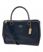 COACHコーチ）の古着「サリー キャリー オール バッグ」｜ネイビー