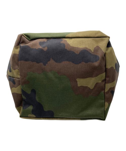 Herve Chapelier（エルベシャプリエ）Herve Chapelier (エルベシャプリエ) 迷彩舟形トートバッグ カーキ×ブラウンの古着・服飾アイテム