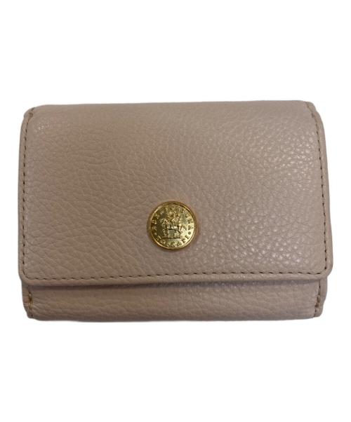 TOPKAPI（トプカピ）TOPKAPI (トプカピ) fortuna イタリアンシュリンクレザー3つ折り財布 ピンクの古着・服飾アイテム