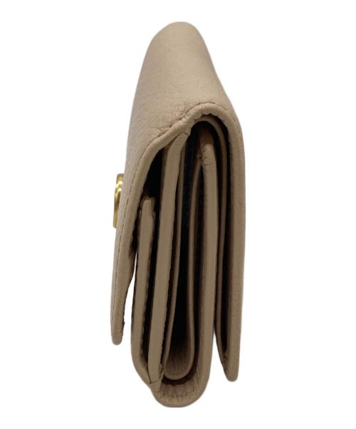 TOPKAPI（トプカピ）TOPKAPI (トプカピ) fortuna イタリアンシュリンクレザー3つ折り財布 ピンクの古着・服飾アイテム