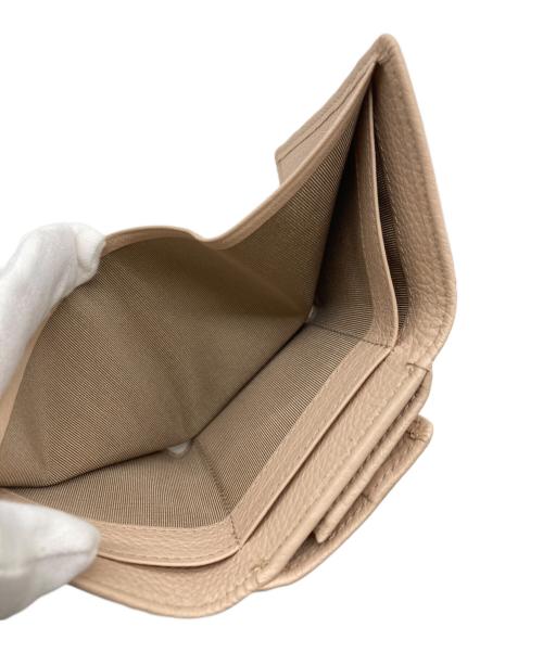 TOPKAPI（トプカピ）TOPKAPI (トプカピ) fortuna イタリアンシュリンクレザー3つ折り財布 ピンクの古着・服飾アイテム