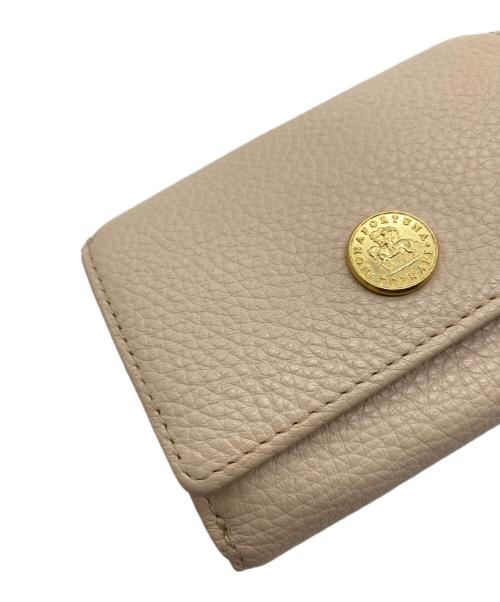 TOPKAPI（トプカピ）TOPKAPI (トプカピ) fortuna イタリアンシュリンクレザー3つ折り財布 ピンクの古着・服飾アイテム