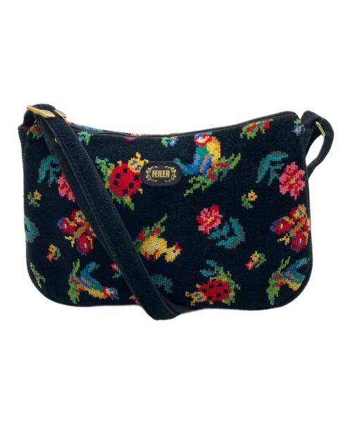 FEILER（フェイラー）FEILER (フェイラー) ハイジショルダーバッグ ブラックの古着・服飾アイテム