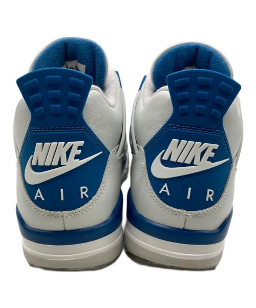 NIKE（ナイキ）NIKE (ナイキ) AIR JORDAN 4 RETRO ホワイト×ブルー サイズ:27cmの古着・服飾アイテム