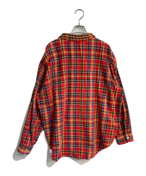 OSH KOSH（オシュコシュ）OSH KOSH (オシュコシュ) チェックシャツ　60～70’s レッド サイズ:XLの古着・服飾アイテム