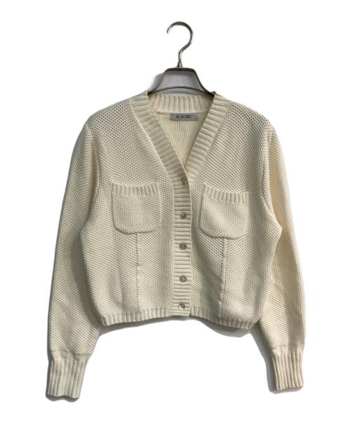 L'AUBE BLANC（ローブ ブラン）L'AUBE BLANC (ローブ ブラン) Basket Knit Cardigan　23SP-09 ホワイト サイズ:Freeの古着・服飾アイテム