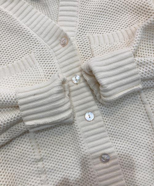 L'AUBE BLANC（ローブ ブラン）L'AUBE BLANC (ローブ ブラン) Basket Knit Cardigan　23SP-09 ホワイト サイズ:Freeの古着・服飾アイテム