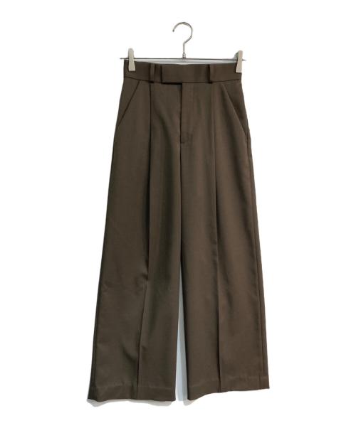 Noble（ノーブル）Noble (ノーブル) L'AUBE BLANC (ローブ ブラン) エステルツイルストレッチスラックスパンツ ブラウン サイズ:34の古着・服飾アイテム