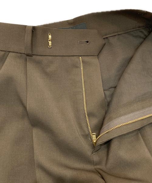 Noble（ノーブル）Noble (ノーブル) L'AUBE BLANC (ローブ ブラン) エステルツイルストレッチスラックスパンツ ブラウン サイズ:34の古着・服飾アイテム