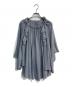 L'AUBE BLANC（ローブ ブラン）の古着「Ruffle chiffon Blouse　24SP-18」｜ブルー