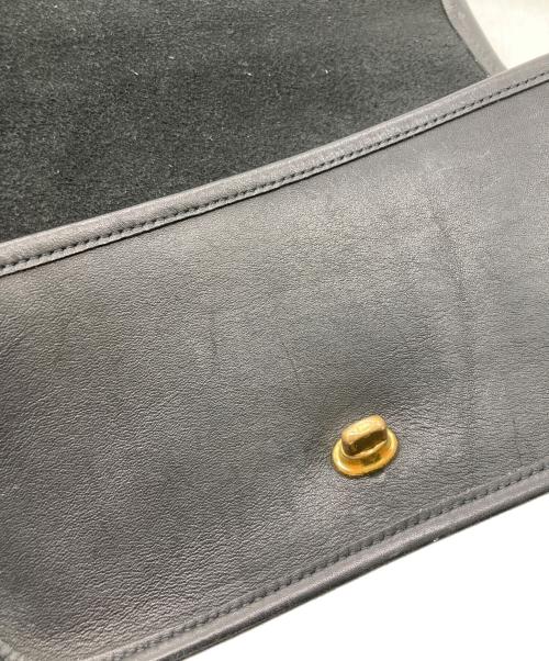 COACH（コーチ）COACH (コーチ) レザーショルダーバッグ ブラックの古着・服飾アイテム