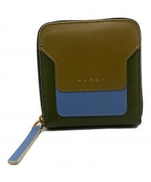 MARNI（マルニ）の古着「ジップラウンドウォレット」｜グリーン