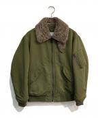 BEAUTY&YOUTHビューティーアンドユース）の古着「カルゼ ファー MA-1　1225-199-7877」｜カーキ