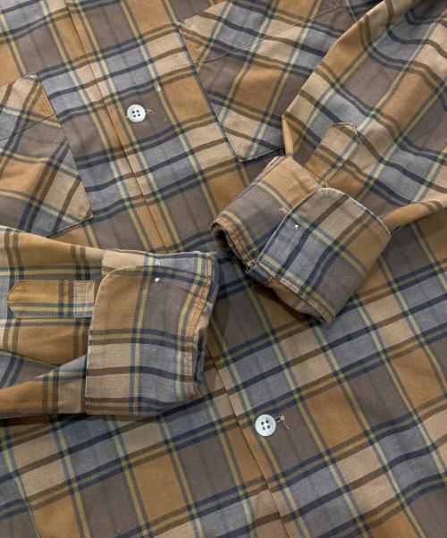 hoggs hoggs hoggs（ホッグスホッグスホッグス）hoggs hoggs hoggs (ホッグスホッグスホッグス) チェックシャツ　NEPENTHES ブラウン サイズ:Mの古着・服飾アイテム