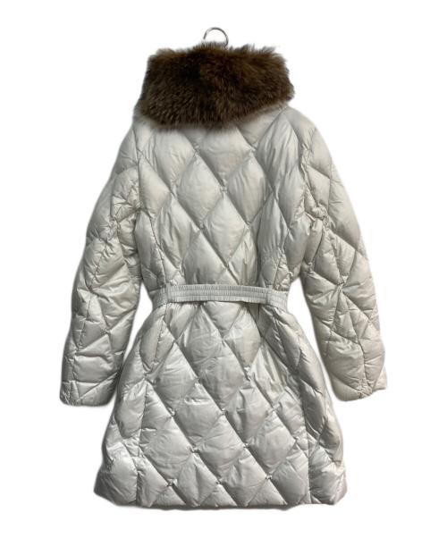 COACH（コーチ）COACH (コーチ) ラクーンファーキルティングダウンコート アイボリー サイズ:Mの古着・服飾アイテム