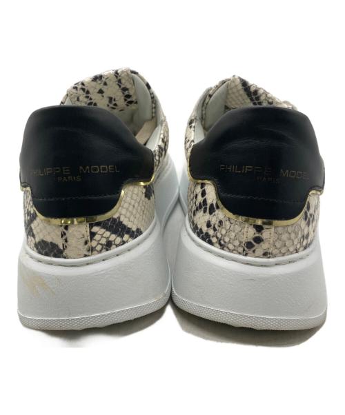 PHILIPPE MODEL（フィリップ モデル）PHILIPPE MODEL (フィリップ モデル) パイソン柄スニーカー ベージュ サイズ:41の古着・服飾アイテム