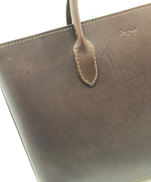 organ（オルガン）organ (オルガン) レザートートバッグ ブラウンの古着・服飾アイテム