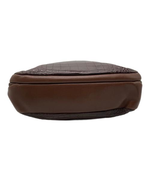 GUCCI（グッチ）GUCCI (グッチ) クロコレザーショルダーバッグ ブラウンの古着・服飾アイテム