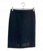 ISSEY MIYAKEイッセイミヤケ）の古着「ペンキジャガードカッティングスカート　IM23FG507」｜ネイビー