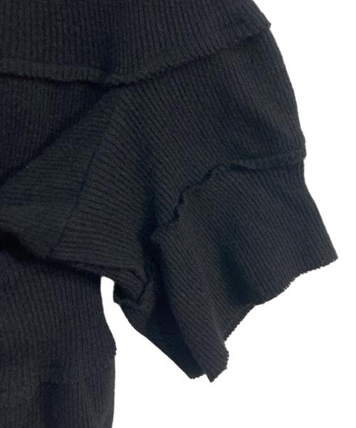 Y's（ワイズ）Y's (ワイズ) パッチワークデザインアシンメトリーニット　 23AW 　YJ-T96-163 ブラック サイズ:2の古着・服飾アイテム