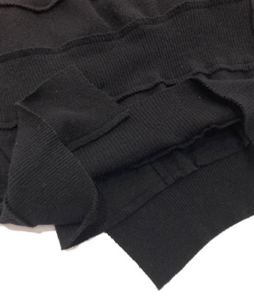 Y's（ワイズ）Y's (ワイズ) パッチワークデザインアシンメトリーニット　 23AW 　YJ-T96-163 ブラック サイズ:2の古着・服飾アイテム
