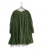 merletteマーレット）の古着「ティアードワンピース　3410300042」｜カーキ