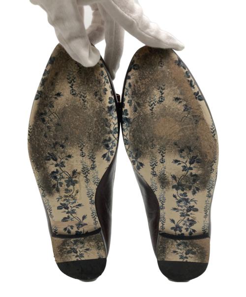 GUCCI（グッチ）GUCCI (グッチ) リボンレザーパンプス ブラウン サイズ:36.5の古着・服飾アイテム