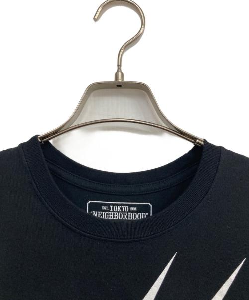 NEIGHBORHOOD（ネイバーフッド）NEIGHBORHOOD (ネイバーフッド) サンダーボルト両面ロゴTシャツ ブラック サイズ:Ⅿの古着・服飾アイテム