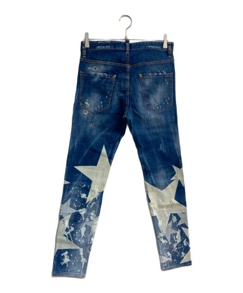 DSQUARED2（ディースクエアード）DSQUARED2 (ディースクエアード) スタースキニーデニムパンツ 17SS　S74LB0093 インディゴ サイズ:44の古着・服飾アイテム