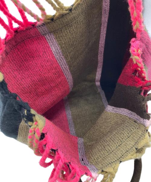 MARNI（マルニ）MARNI (マルニ) MARNI MARKET HAMMOCK BAG ブラウン×ピンクの古着・服飾アイテム