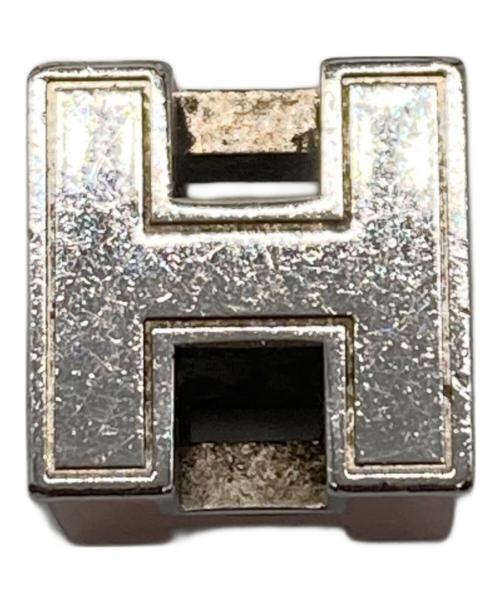 HERMES（エルメス）HERMES (エルメス) ペンダントトップ カージュドアッシュ Hキューブ オレンジ×シルバーの古着・服飾アイテム