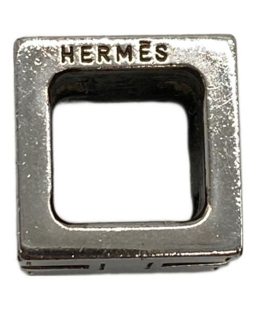 HERMES（エルメス）HERMES (エルメス) ペンダントトップ カージュドアッシュ Hキューブ オレンジ×シルバーの古着・服飾アイテム