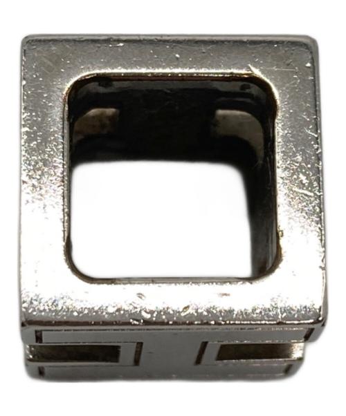 HERMES（エルメス）HERMES (エルメス) ペンダントトップ カージュドアッシュ Hキューブ オレンジ×シルバーの古着・服飾アイテム