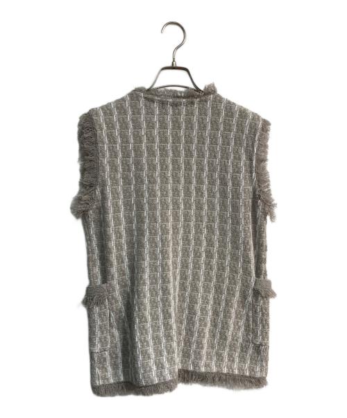 LOUNIE（ルーニー）LOUNIE (ルーニー) ツイード調ニットジレ　14530343 グレー サイズ:Freeの古着・服飾アイテム