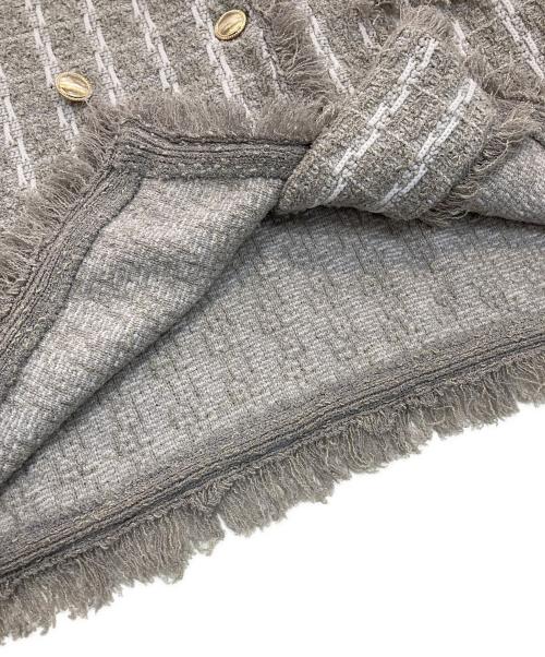 LOUNIE（ルーニー）LOUNIE (ルーニー) ツイード調ニットジレ　14530343 グレー サイズ:Freeの古着・服飾アイテム