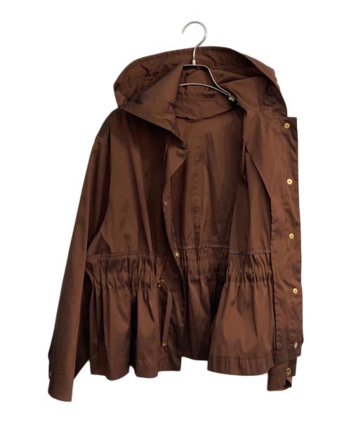 ANAYI（アナイ）ANAYI (アナイ) シャンブレータフタフードブルゾン　 ETIQUE　102027-10-100-81-360 ブラウン サイズ:36の古着・服飾アイテム