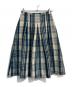 O'NEIL OF DUBLIN（オニールオブダブリン）の古着「SOFT PLEAT SKIRT　24769」｜グリーン×アイボリー