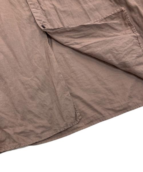 STILL BY HAND（スティルバイハンド）STILL BY HAND (スティルバイハンド) シルク混両胸ポケットバンドカラーシャツ　SH03221 ブラウン サイズ:48の古着・服飾アイテム