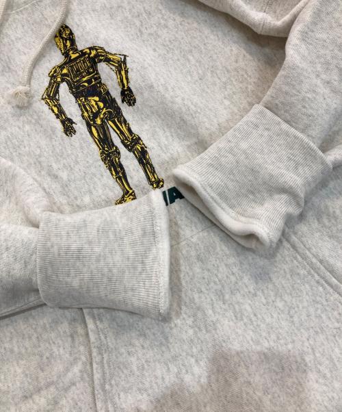 Champion REVERSE WEAVE（チャンピオン リバース ウィーブ）Champion REVERSE WEAVE (チャンピオン リバース ウィーブ) STAR WARS (スターウォーズ) プルオーバーパーカー　C8-A137 グレー サイズ:Lの古着・服飾アイテム