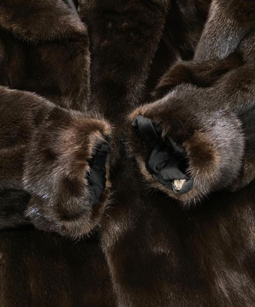 BLACK GLAMA（ブラックグラマ）BLACK GLAMA (ブラックグラマ) ミンクファーコート　 ダークブラウン サイズ:13の古着・服飾アイテム